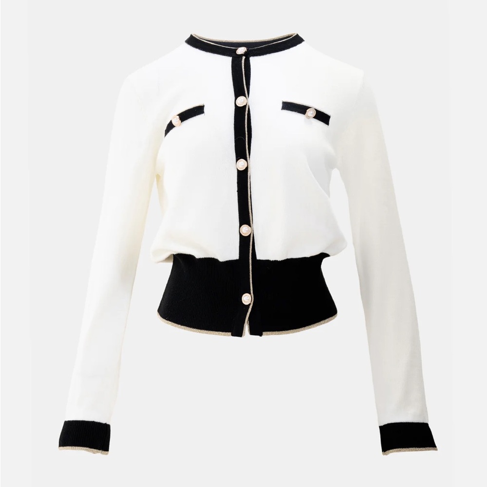 S.DEER Crewneck Knit Cardigan